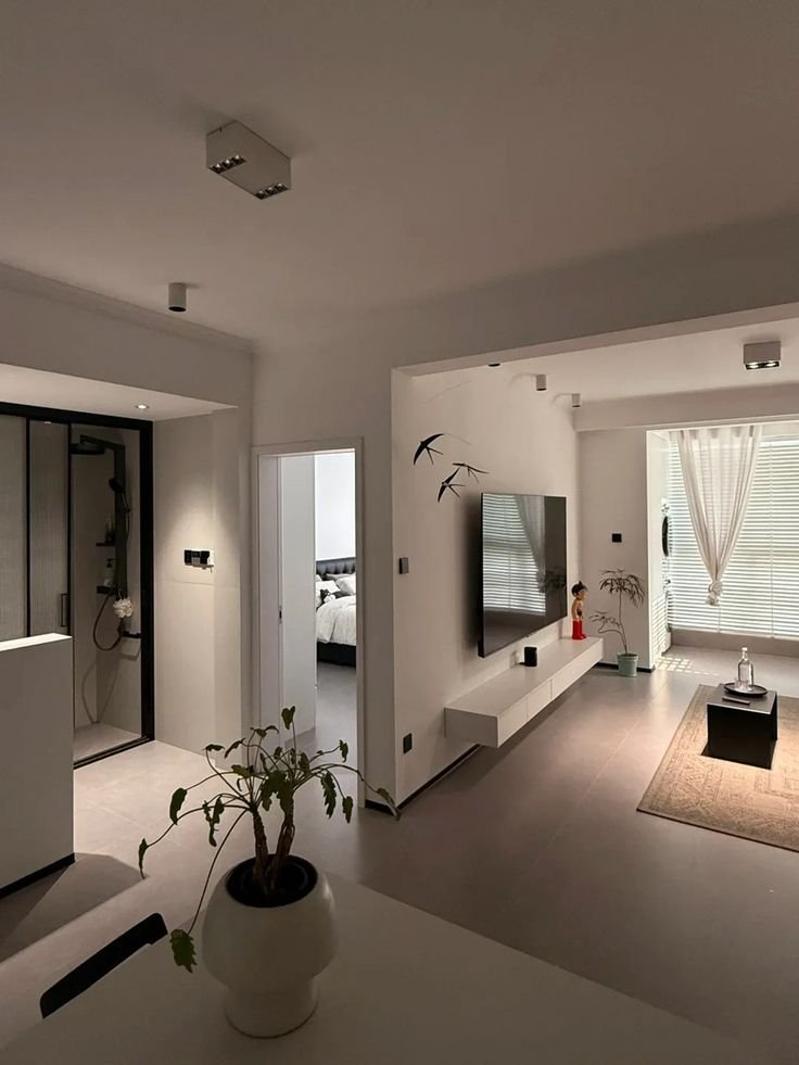 Cozy modern apartment living room